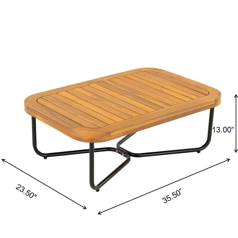 Christopher Knight Home - Ensemble de conversation d'extérieur en bois d'acacia Mason