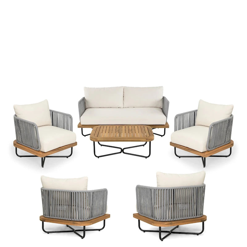 Christopher Knight Home - Ensemble de conversation d'extérieur en bois d'acacia Mason