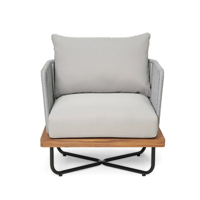 Christopher Knight Home - Ensemble de conversation d'extérieur en bois d'acacia Mason
