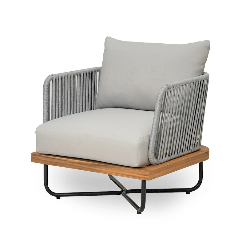 Christopher Knight Home - Ensemble de conversation d'extérieur en bois d'acacia Mason