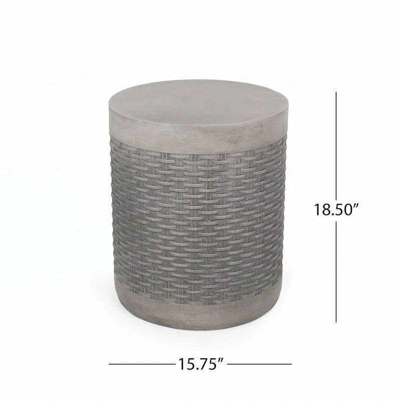 Table d'appoint ronde légère d'extérieur