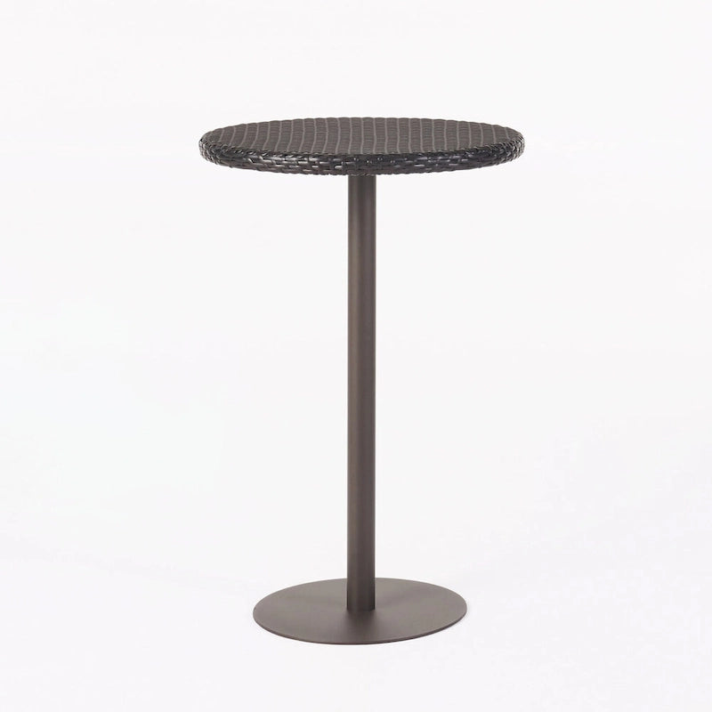 Table de bar ronde en rotin PE 26 pour l'extérieur