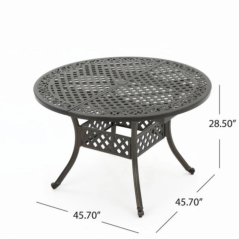 Table à manger extensible en aluminium pour l'extérieur