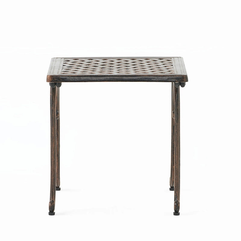 Table d'appoint d'extérieur en fonte, lot de 2 pièces