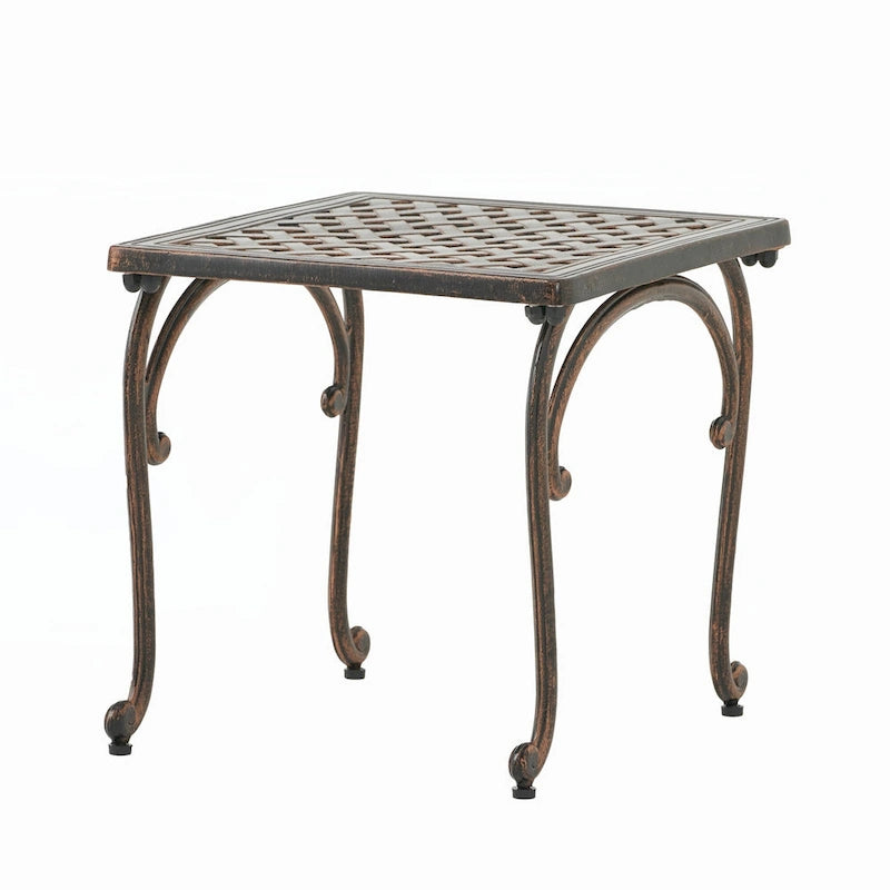 Table d'appoint d'extérieur en fonte, lot de 2 pièces