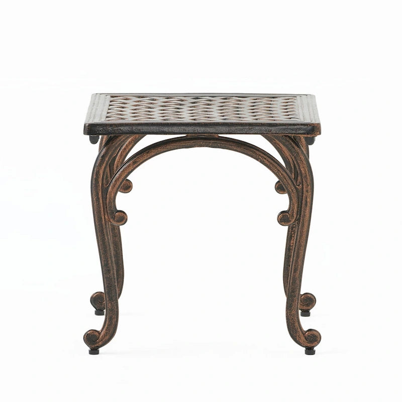 Table d'appoint d'extérieur en fonte, lot de 2 pièces
