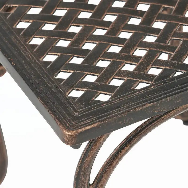 Table d'appoint d'extérieur en fonte, lot de 2 pièces