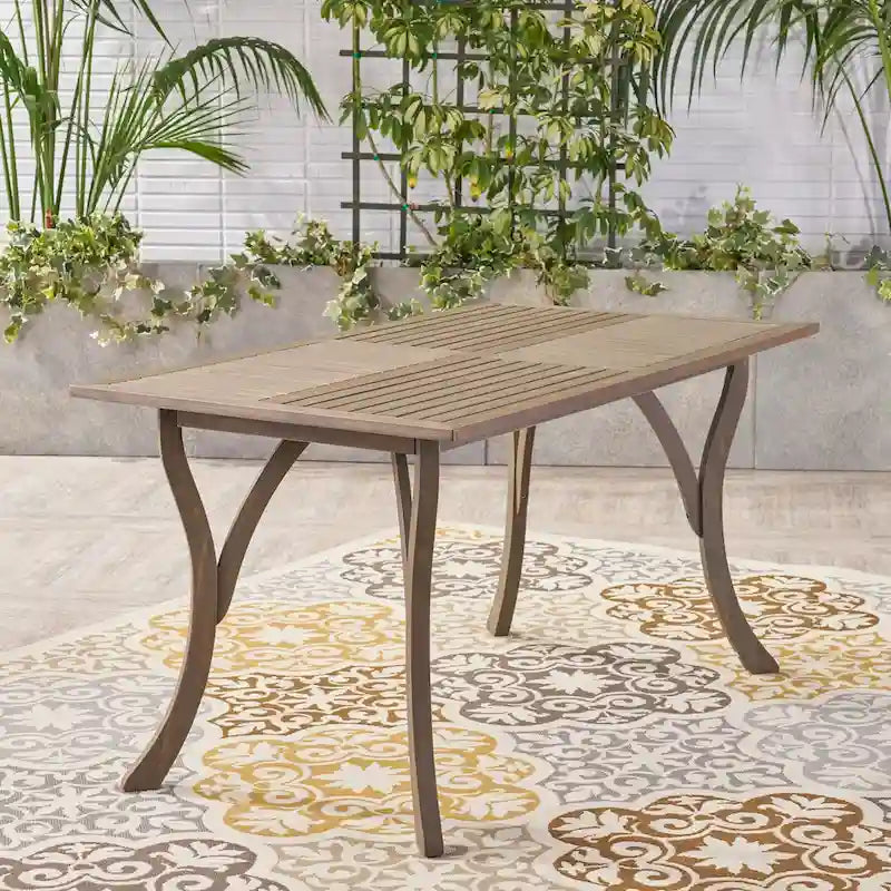 TABLE EN BOIS D'EXTÉRIEUR
