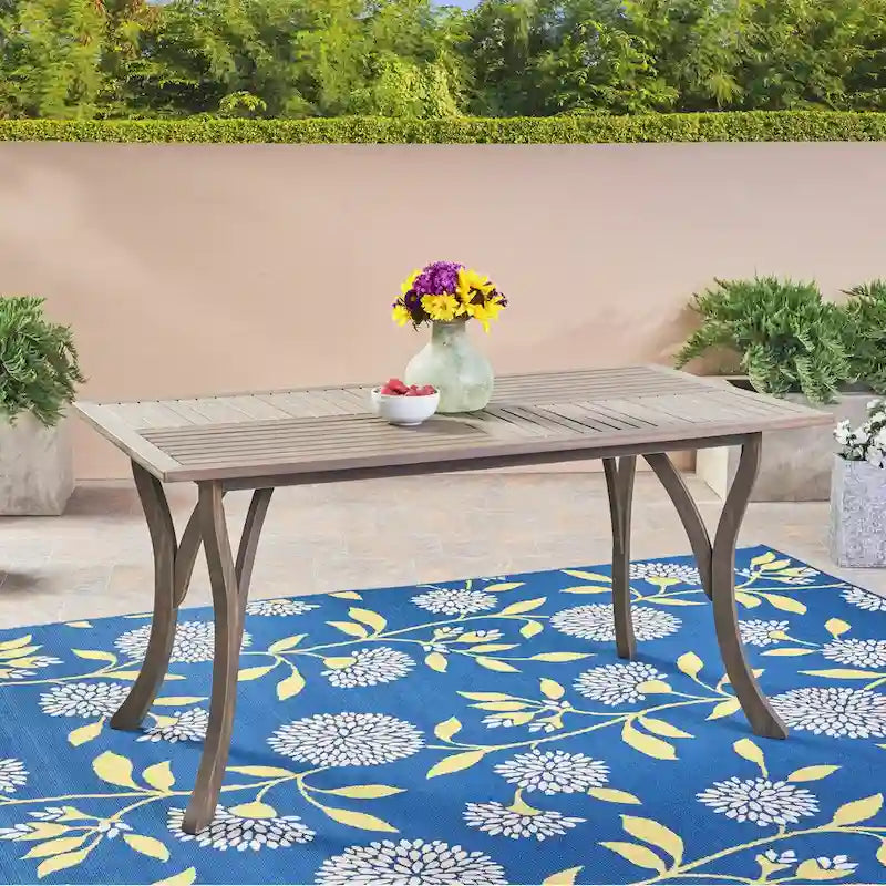 TABLE EN BOIS D'EXTÉRIEUR