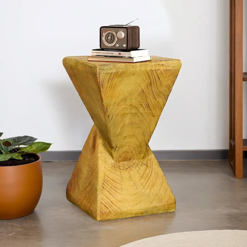 Table d'appoint d'extérieur en béton, table d'appoint géométrique moderne pour la décoration intérieure