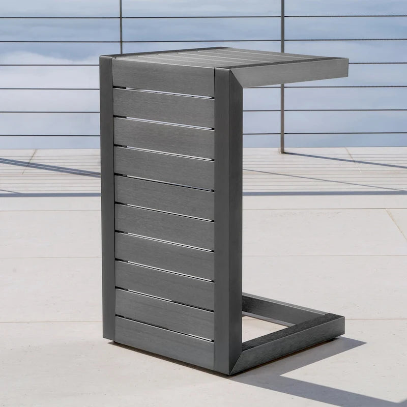 Table de jardin en C gris CAPE CORAL