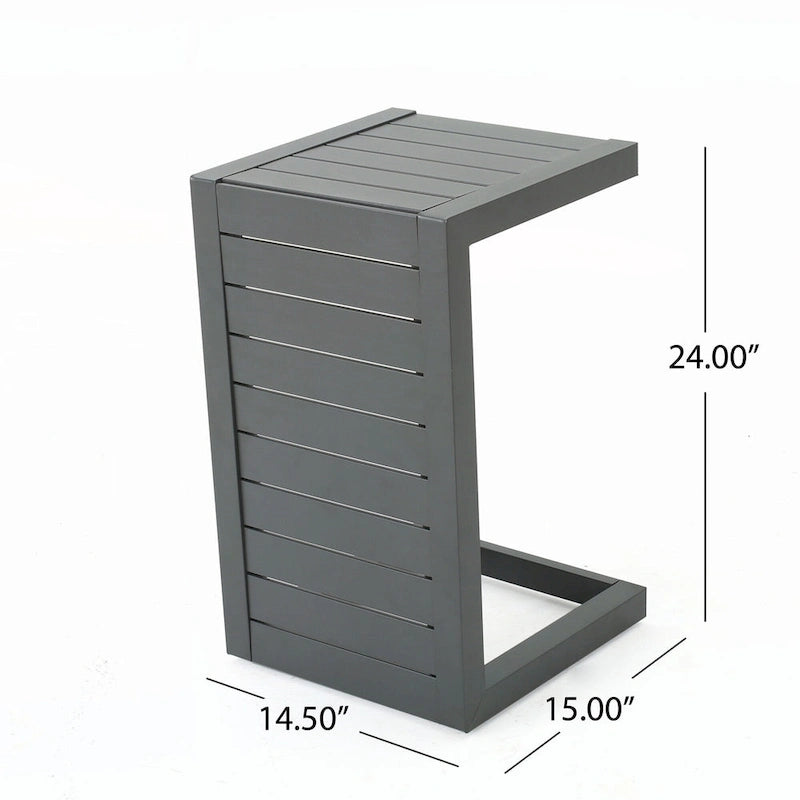 Table de jardin en C gris CAPE CORAL