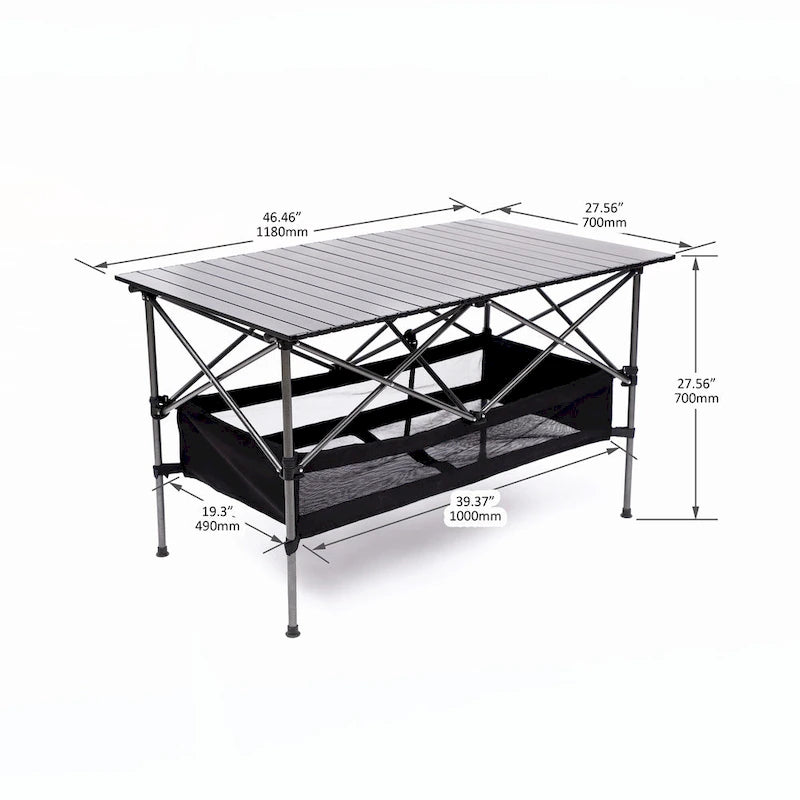 Table d'extérieur pliante avec sac de transport