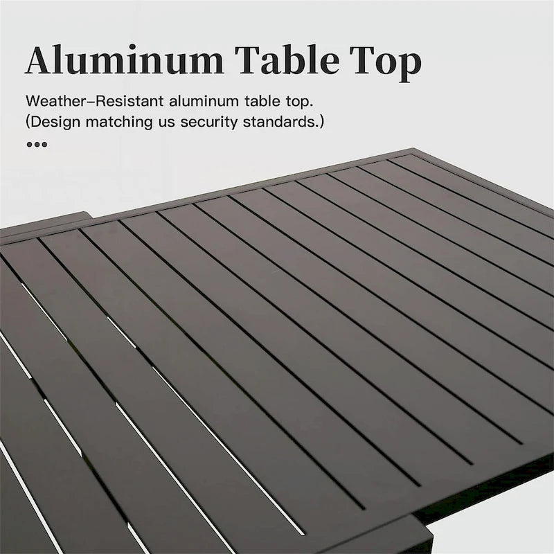 Grande table à manger de terrasse extensible