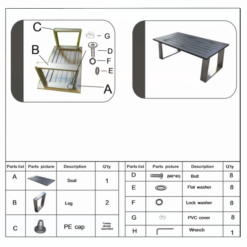 Table basse, étain poudré
