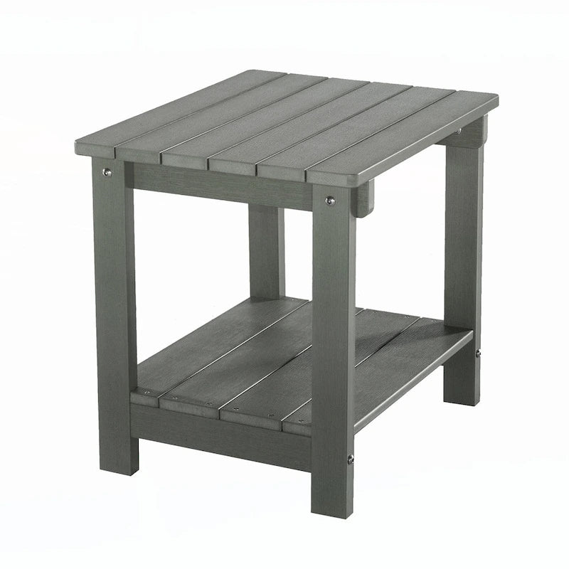 Table d'appoint d'extérieur en bois composite résistant