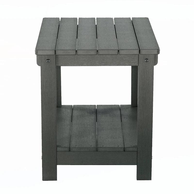Table d'appoint d'extérieur en bois composite résistant