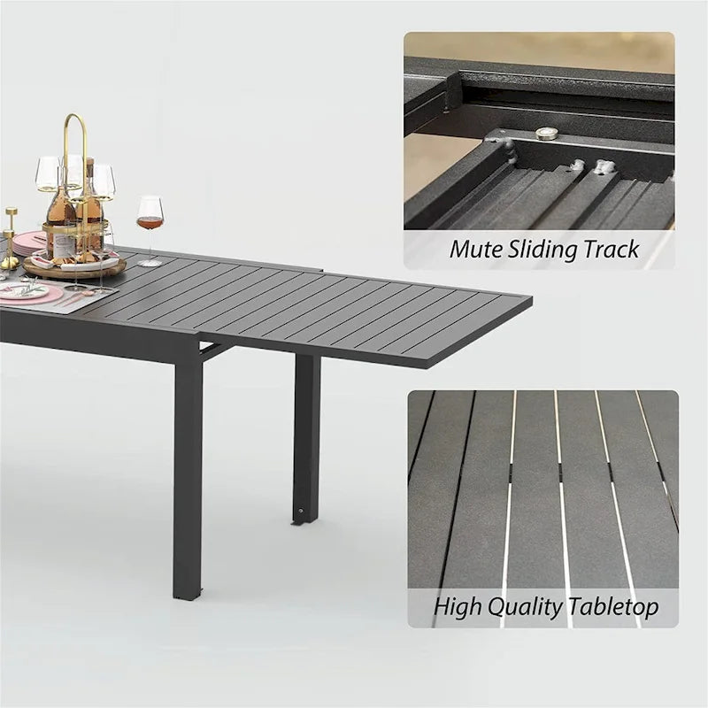 Table extensible pour repas en extérieur
