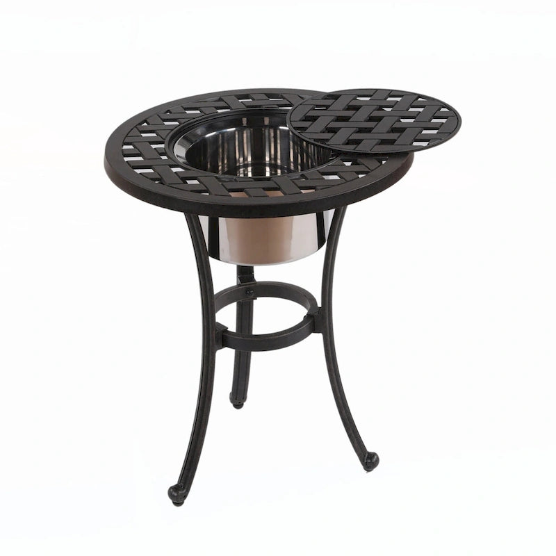 Table de bistrot ronde en aluminium de 21 po