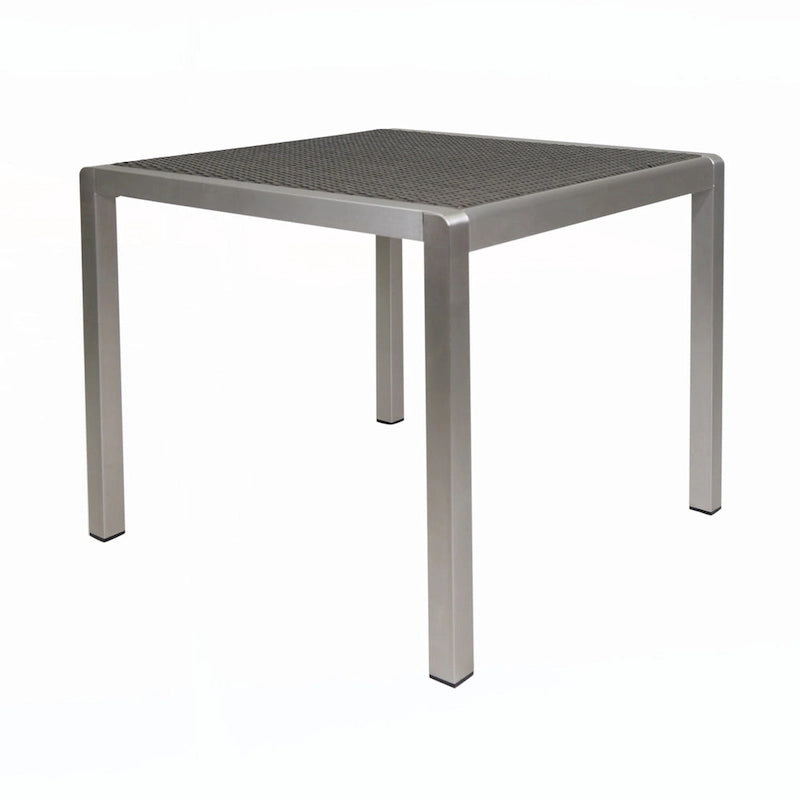 Table à dîner carrée en aluminium pour l'extérieur