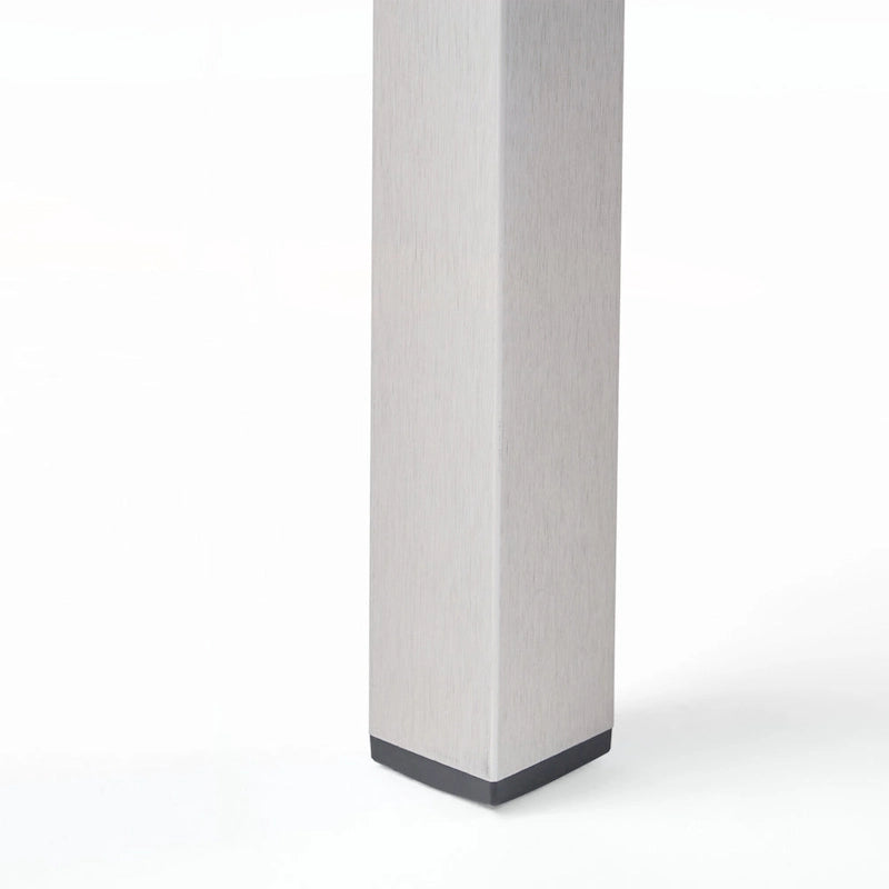 Table à dîner carrée en aluminium pour l'extérieur