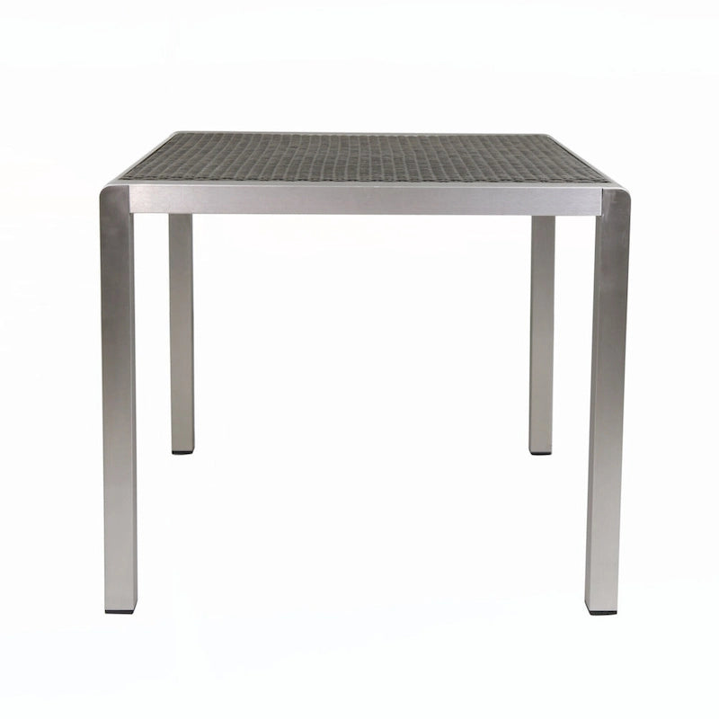 Table à dîner carrée en aluminium pour l'extérieur