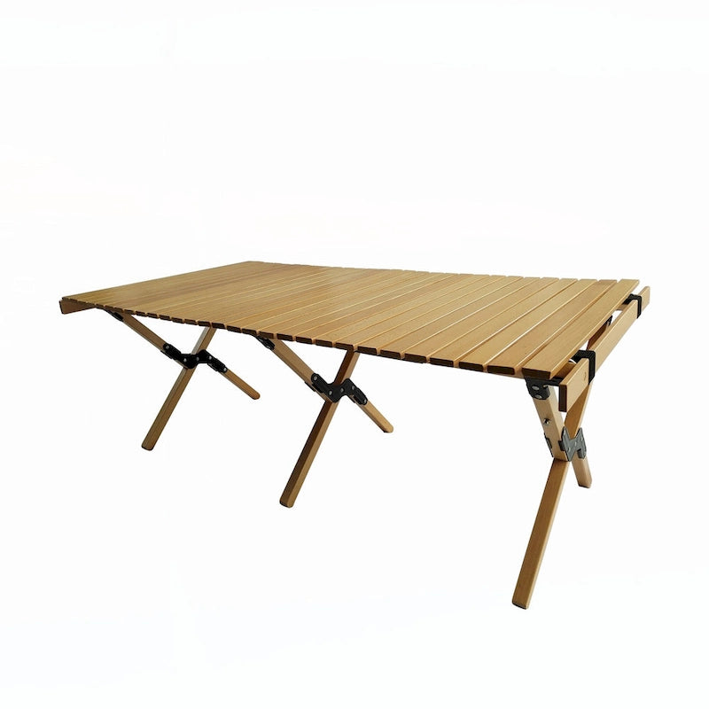 Table de salle à manger pliante portable en bois pour patio