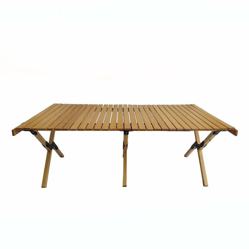Table de salle à manger pliante portable en bois pour patio