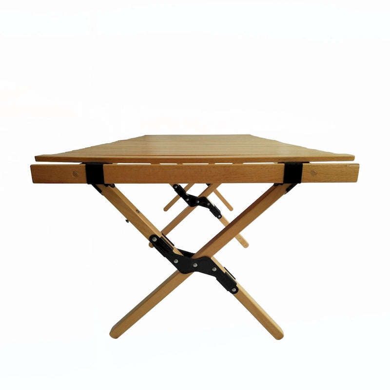 Table de salle à manger pliante portable en bois pour patio