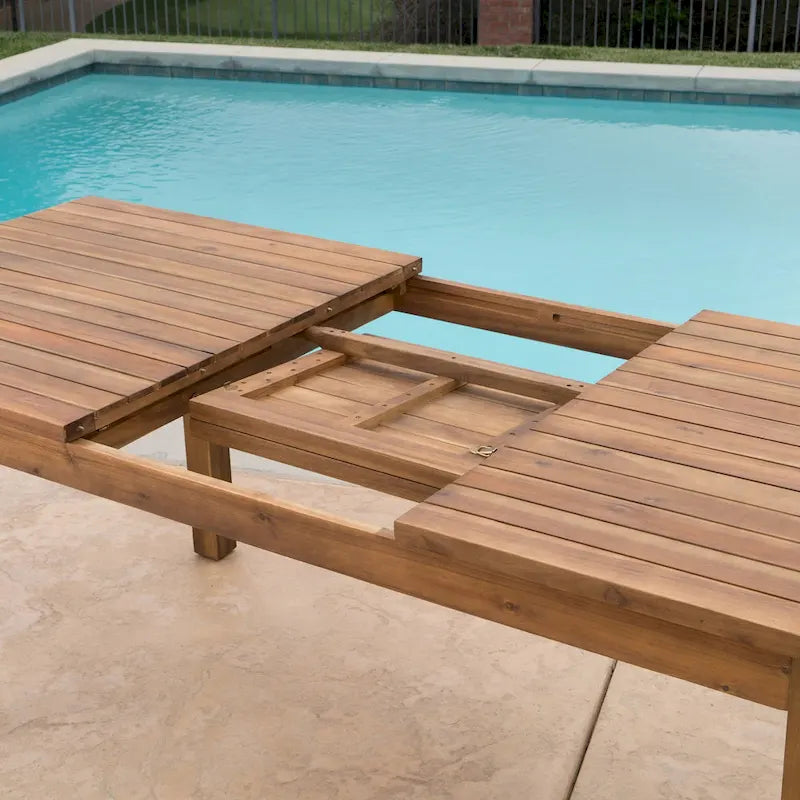 TABLE À MANGER EXTENSIBLE D'EXTÉRIEUR