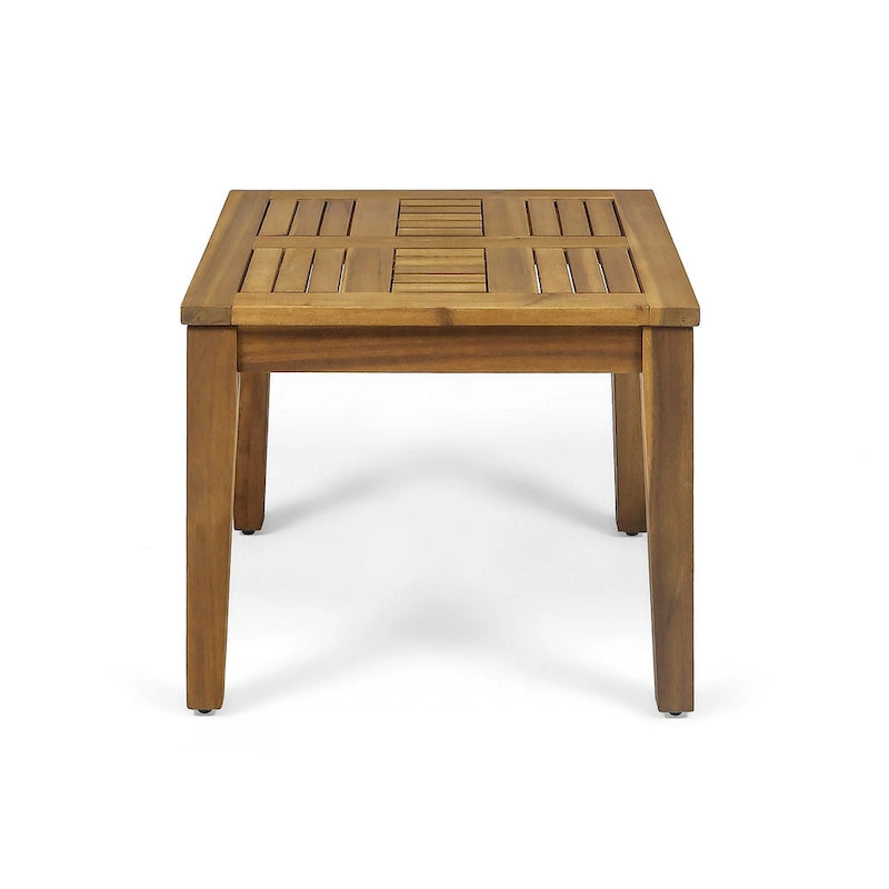 Table d'appoint d'extérieur Bops, carrée de 50 cm, en bois d'acacia brun naturel