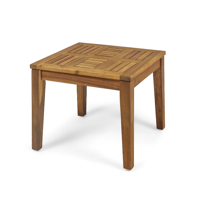 Table d'appoint d'extérieur Bops, carrée de 50 cm, en bois d'acacia brun naturel