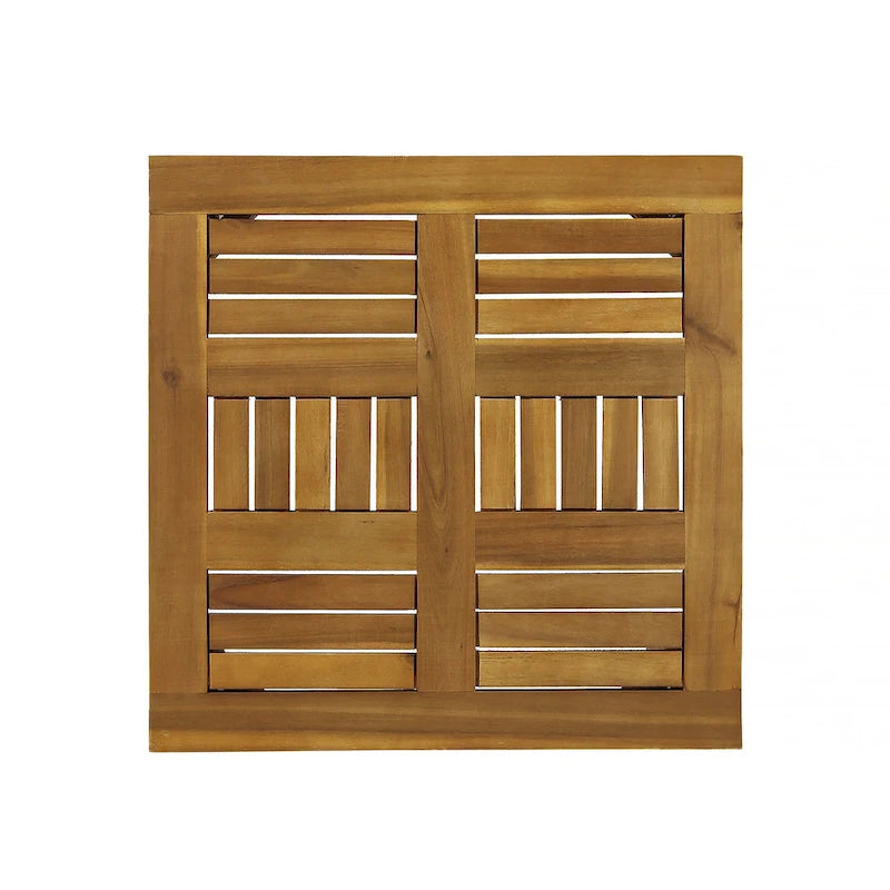 Table d'appoint d'extérieur Bops, carrée de 50 cm, en bois d'acacia brun naturel