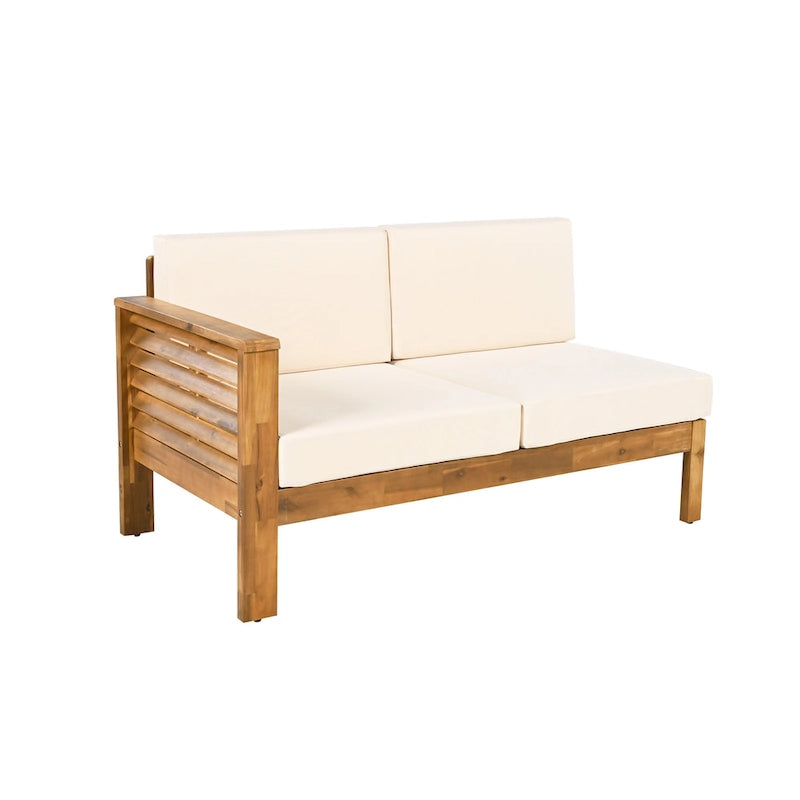 Christopher Knight Home - Ensemble de conversation Mia 4 pièces en bois d'acacia pour patio