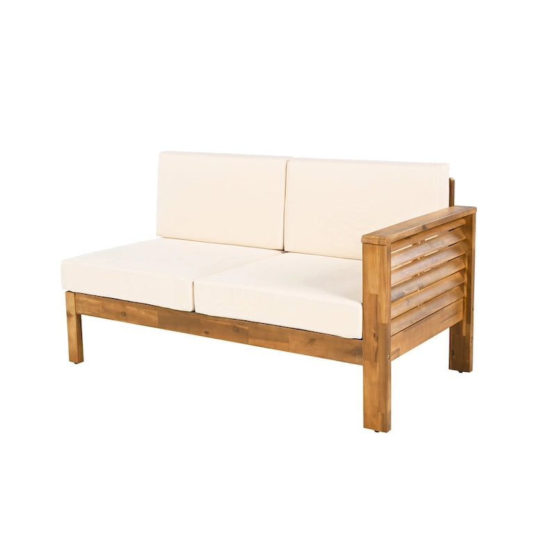 Christopher Knight Home - Ensemble de conversation Mia 4 pièces en bois d'acacia pour patio