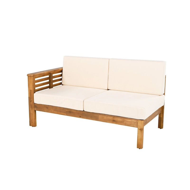 Christopher Knight Home - Ensemble de conversation Mia 4 pièces en bois d'acacia pour patio