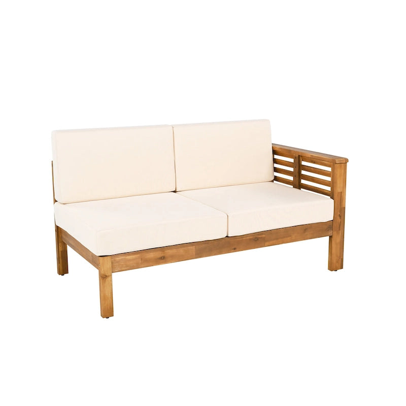 Christopher Knight Home - Ensemble de conversation Mia 4 pièces en bois d'acacia pour patio