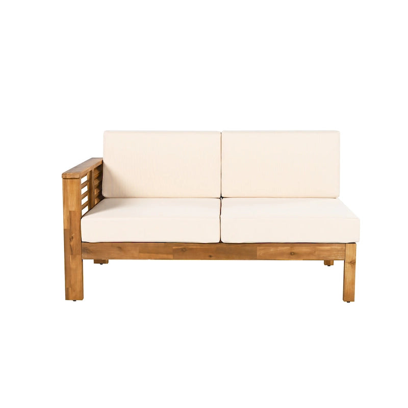 Christopher Knight Home - Ensemble de conversation Mia 4 pièces en bois d'acacia pour patio