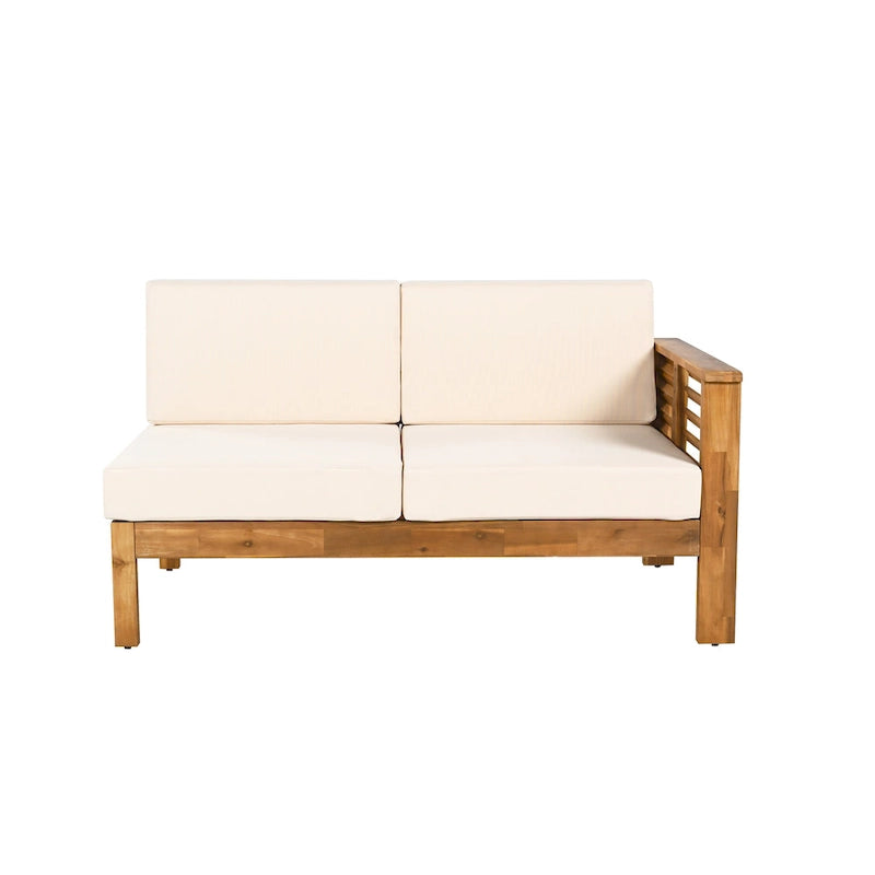 Christopher Knight Home - Ensemble de conversation Mia 4 pièces en bois d'acacia pour patio