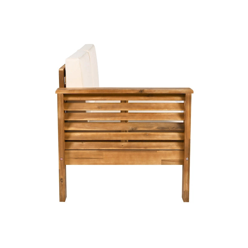 Christopher Knight Home - Ensemble de conversation Mia 4 pièces en bois d'acacia pour patio