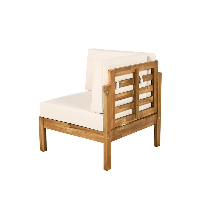Christopher Knight Home - Ensemble de conversation Mia 4 pièces en bois d'acacia pour patio