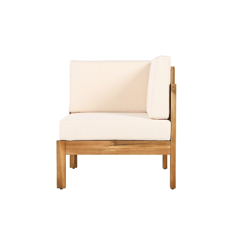 Christopher Knight Home - Ensemble de conversation Mia 4 pièces en bois d'acacia pour patio