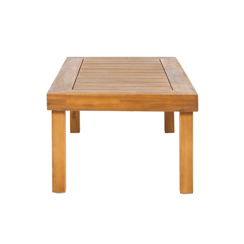 Christopher Knight Home - Ensemble de conversation Mia 4 pièces en bois d'acacia pour patio