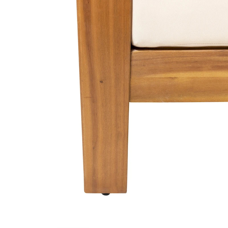 Christopher Knight Home - Ensemble de conversation Mia 4 pièces en bois d'acacia pour patio