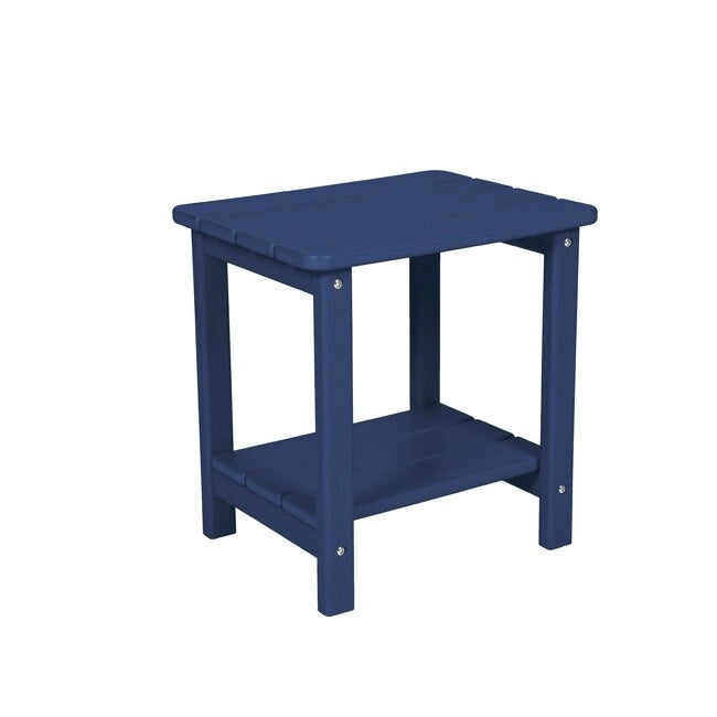 Ensemble de patio 3 pièces : 2 chaises longues surdimensionnées (5 positions, roues, porte-gobelet) + table d'appoint, aspect bois résistant aux intempéries.