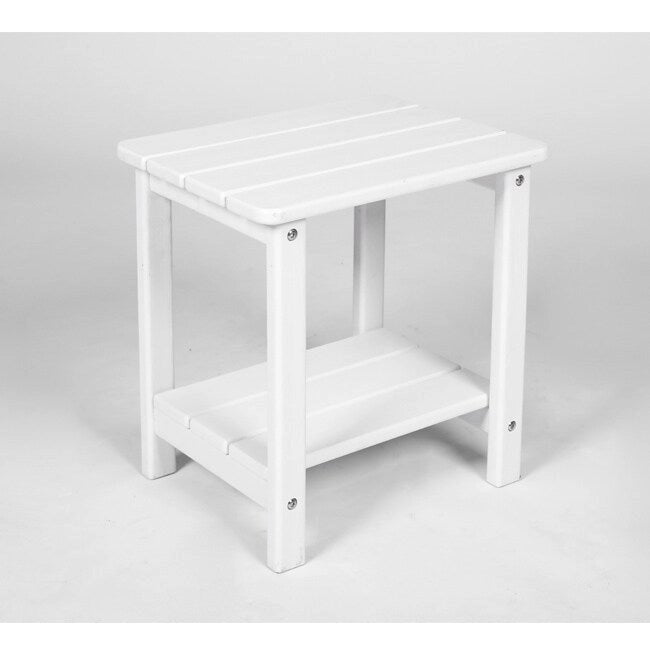 Ensemble de patio 3 pièces : 2 chaises longues surdimensionnées (5 positions, roues, porte-gobelet) + table d'appoint, aspect bois résistant aux intempéries.