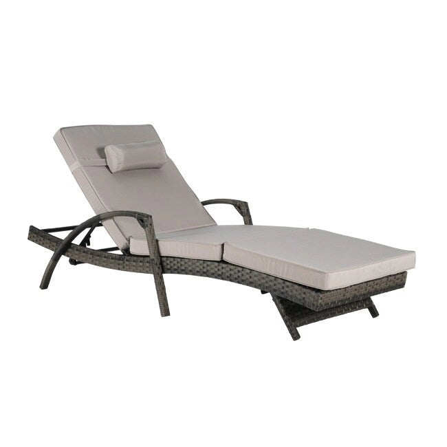 Ensemble de Chaises Longues de Jardin Haut de Gamme (2 Pièces) Chaises Longues en Rotin avec Coussins Épais, Dossier Réglable sur 150 Positions