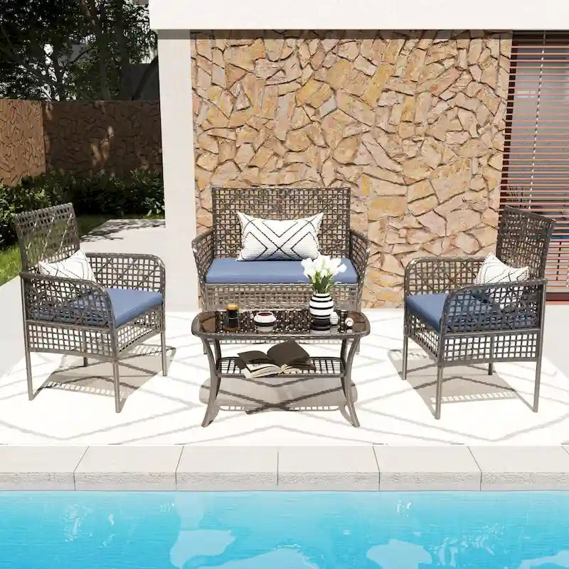Ensemble mobilier de jardin 4 pièces