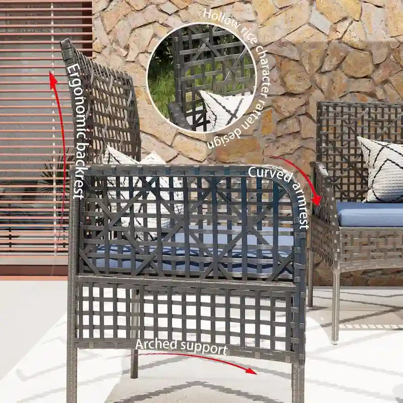 Ensemble mobilier de jardin 4 pièces