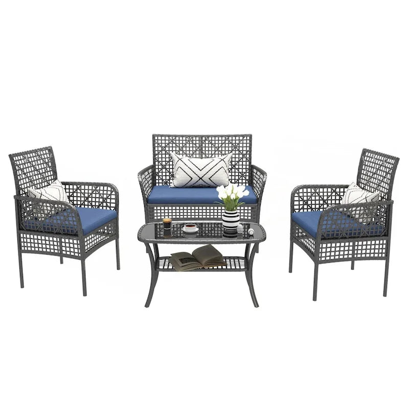 Ensemble mobilier de jardin 4 pièces